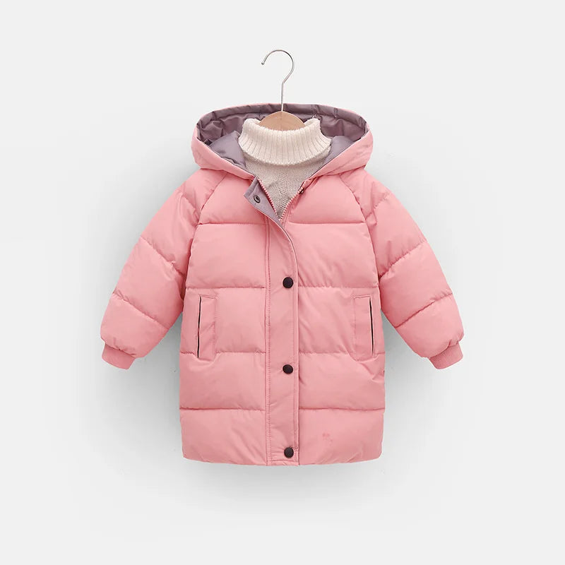 Kids Down Long Outerwear Winter Autumn Teen Cotton Clothes Boys Girls Cotton-Padded Parka Coats Big Children Thicken Warm Jacket ShopOnlyDeal