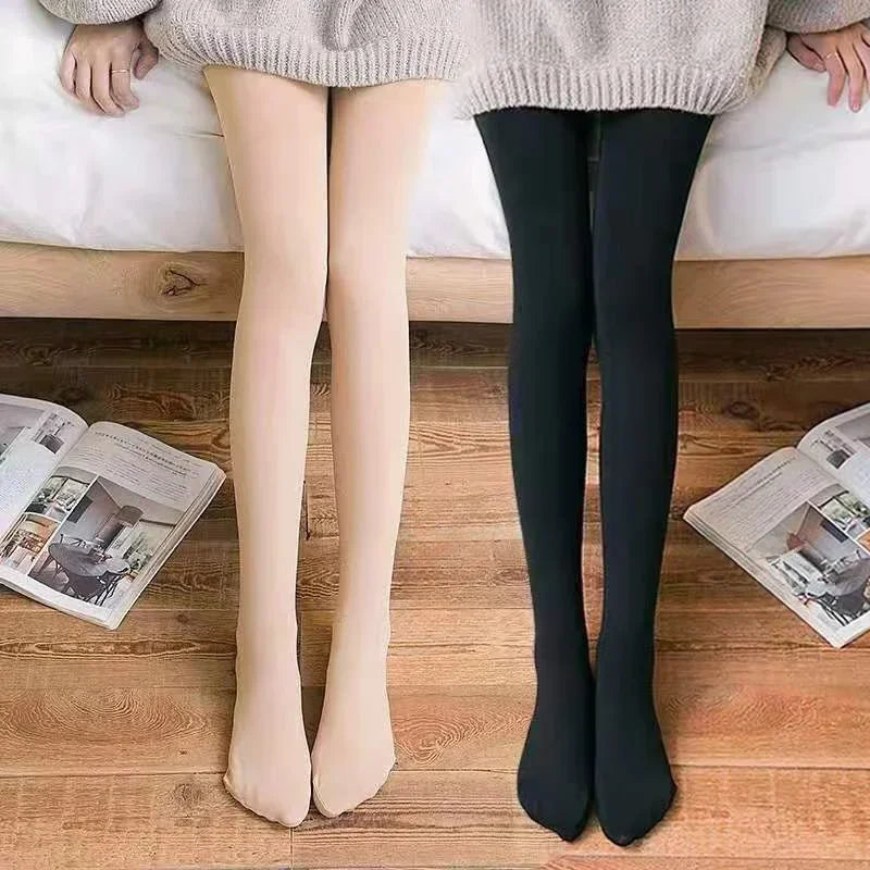 Women Warm Winter Leggings Pantyhose High Waist Solid Color Velvet Thickened Velvet Legging Stretchy Black Skin Stockings ShopOnlyDeal