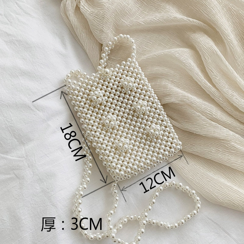 Mini Pearl Bag Handmade Vintage EVA Beaded Fashion Banquet Party Shoulder Bag Female 2019 Wedding Bags Luxury Women's Coin Purse ShopOnlyDeal