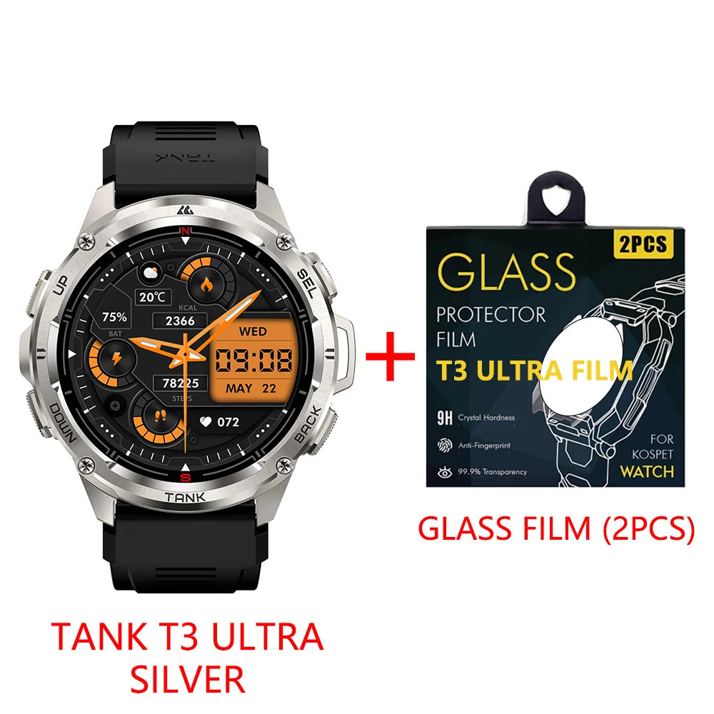 2024 Original AMAZTIM TANK T3 Ultra GPS Smartwatch For Men Women Waterproof Smartwatches Bluetooth Sport Digital Fitness Watch ShopOnlyDeal