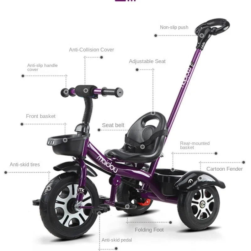 Lazychild Children's Tricycle For Ages 1-3 To 6 Baby Stroller Baby Stroller Triciclo Infatil Kids Trike Patinete Dropshipping ShopOnlyDeal