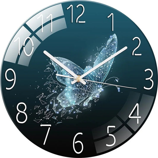 Creative European style clocks living room free perforated wall clock household silent bedroom quartz clock ShopOnlyDeal