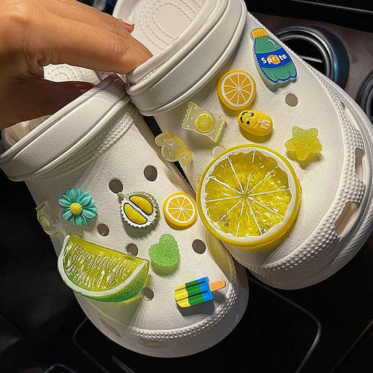 2024 Fresh Lemon Shoe Charms | Designer DIY Cute Shoes Party Decoration Accessories | For JIBS Clogs | Kid, Boy, Women, Girls Gifts ShopOnlyDeal