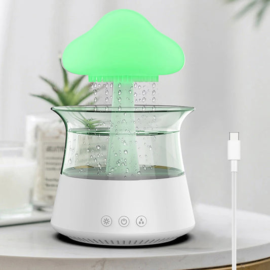 Mushroom Rain Electric Aroma Diffuser Colorful Night Light Mini Aroma Diffuser Moisturize Skin Home Decor for Bedroom Kids Room ShopOnlyDeal