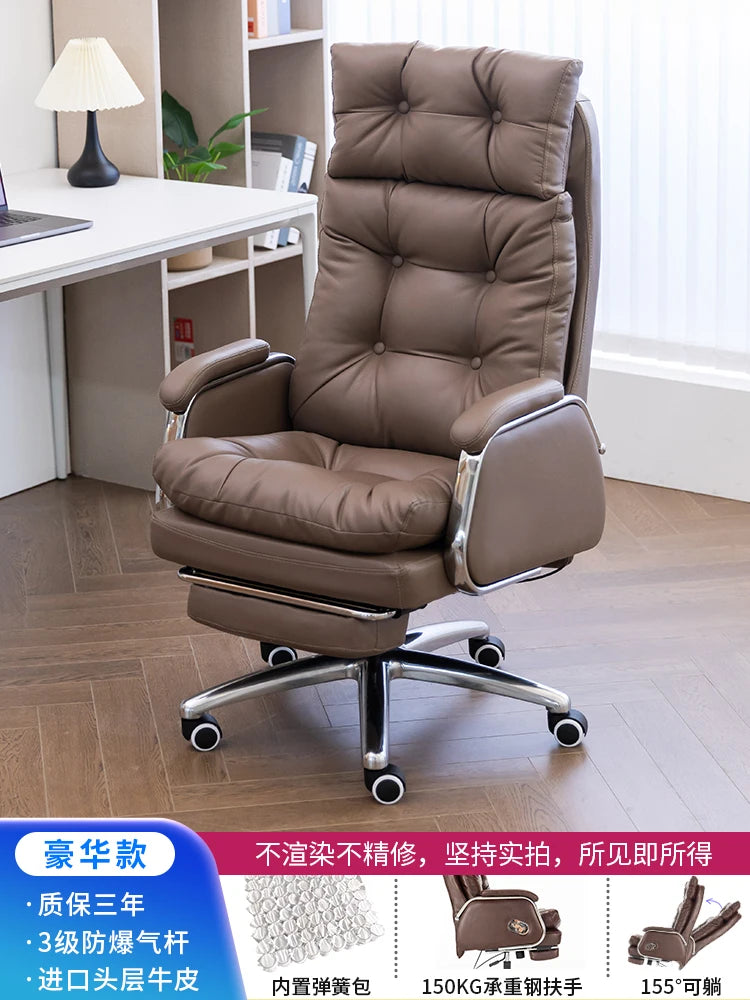 Leather Vanity Office Chair | Portable Modern Makeup Throne | Luxury Conference Office Chair | Comfortable Mobilya Home Furniture ShopOnlyDeal