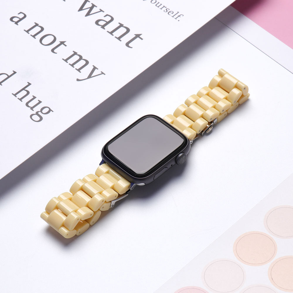 Pink Resin Watch strap for apple watch 40mm band 42 38mm correa candy steel for iwatch series 8 7 6 SE 5 4 40mm 41MM 45MM 49MM Ultra Black ShopOnlyDeal