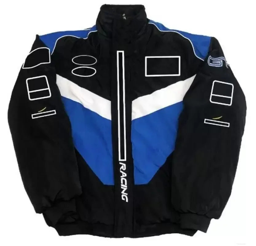 F1 Racing Car Fans Cotton Jacket | American Style Embroidered Motorcycle Riding Jacket for Autumn and Winter ShopOnlyDeal