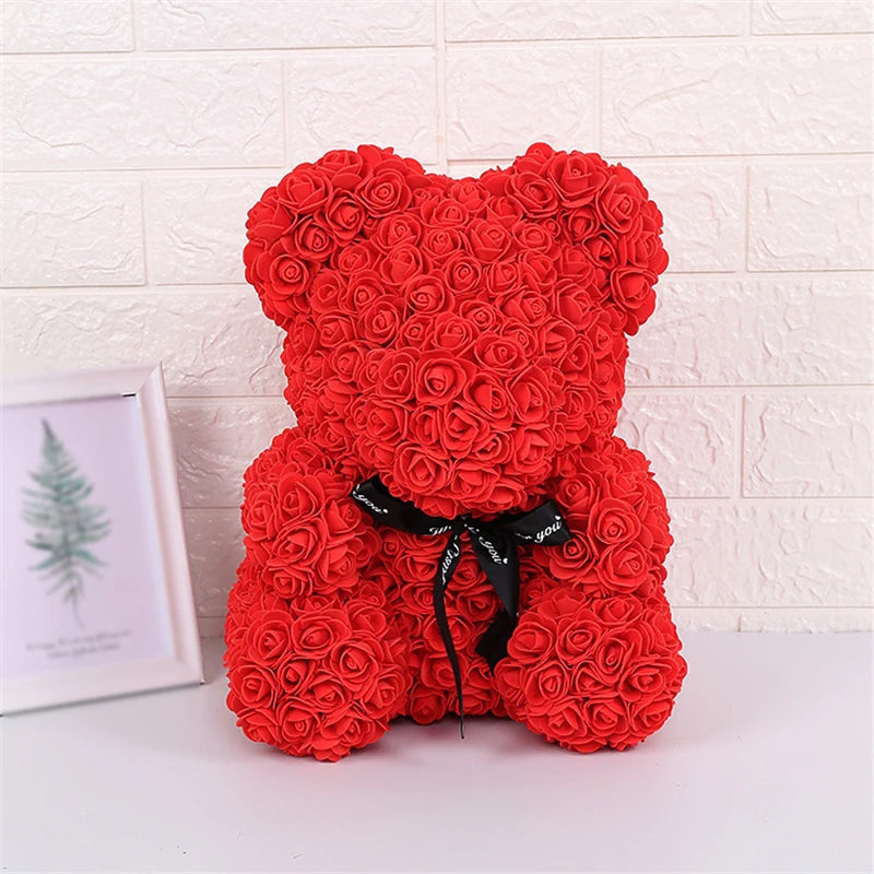 Rose Bear with LED Lights | Artificial Flowers DIY Bear Rose | Valentine's Day, Mother's Day, Birthday, Wedding Gifts ShopOnlyDeal