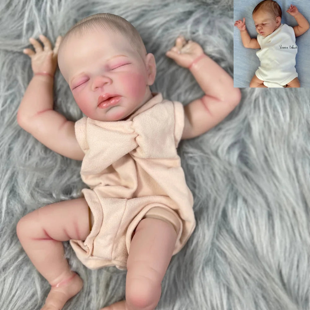 16-Inch Reborn Doll Kit "Zendric" | Unassembled Baby Doll Parts with 3D Painted Skin, Rooted Eyelashes, and Cloth Body ShopOnlyDeal