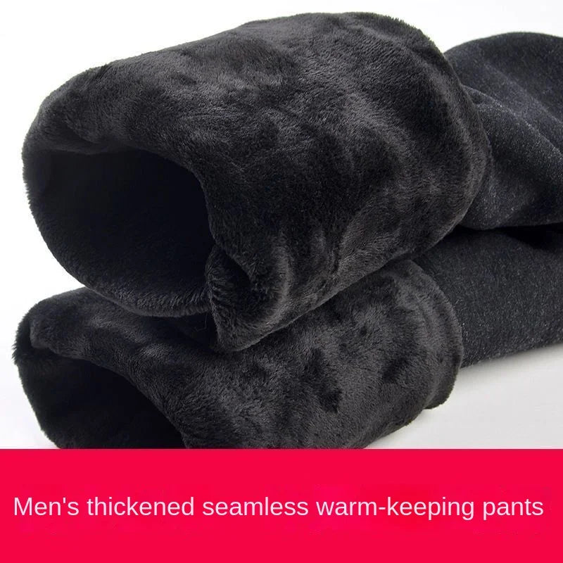 Men's Thermal Pants Stretch Leggings Alpaca Wool Winter Underwear Goods Cold Stretch Classic Plush Thick Cotton-padded Trousers ShopOnlyDeal