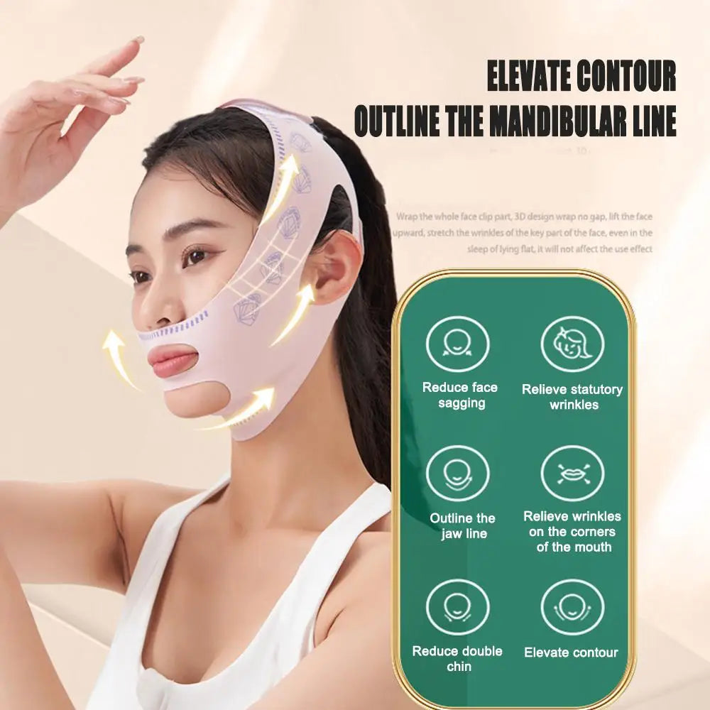 Chin Cheek Slimming Bandage V Shaper V Line Lifting Mask Face Lifting Anti Wrinkle Strap Band Sleeping Mask Beauty Health ShopOnlyDeal