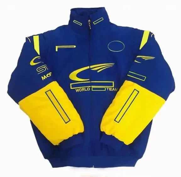 F1 Racing Car Fans Cotton Jacket | American Style Embroidered Motorcycle Riding Jacket for Autumn and Winter ShopOnlyDeal