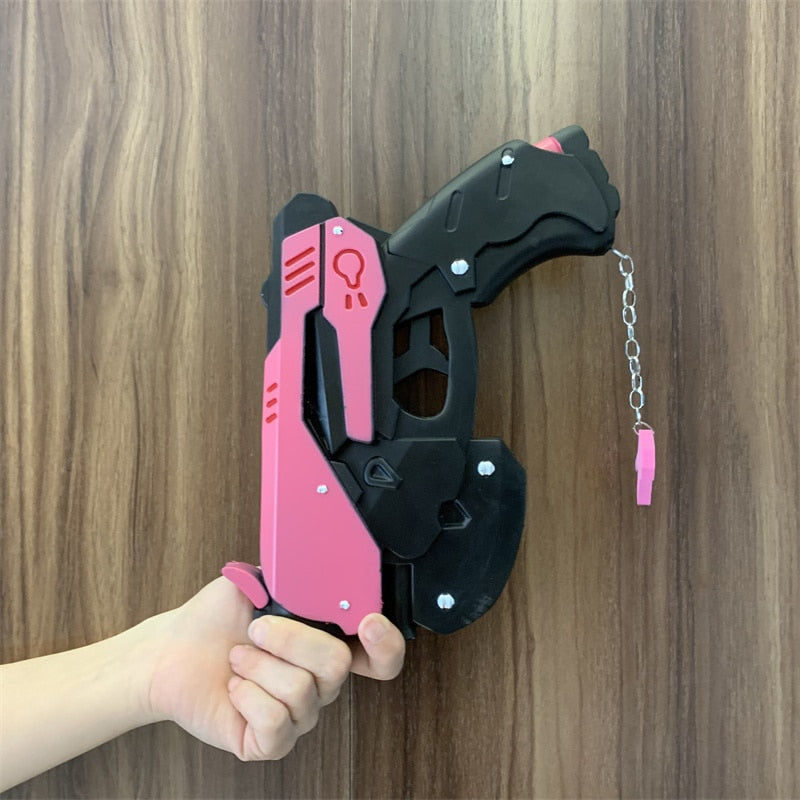 Game OW D. va Revolvers Weapon Gun 1:1 Cosplay Safety PU Gift Outdoor Toy Rubber No Shooting ShopOnlyDeal