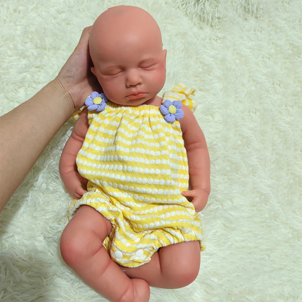 20" Whole Body Silicone Reborn Baby Girl Weighted 6.8lb Flexible Newborn Doll Kits Handmade Like A Real Baby Anti-Stress Toys ShopOnlyDeal