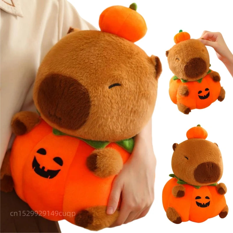 25-60cm Creative Fun Halloween Capybara Plush Doll Pillow Pumpkin Capybara Plush Toy Holiday Decoration Gift For Boys And Girls ShopOnlyDeal