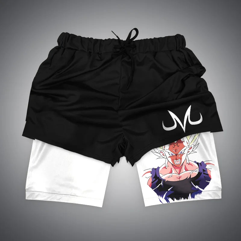 Anime Gym Shorts for Men and Women | Dragon Ball, NARUTO, One Piece | 3D Print | 2 in 1 Quick Dry Breathable Sports Training Compression Shorts ShopOnlyDeal