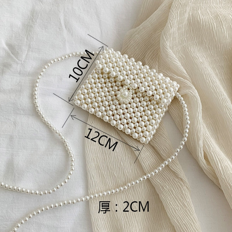 Mini Pearl Bag Handmade Vintage EVA Beaded Fashion Banquet Party Shoulder Bag Female 2019 Wedding Bags Luxury Women's Coin Purse ShopOnlyDeal