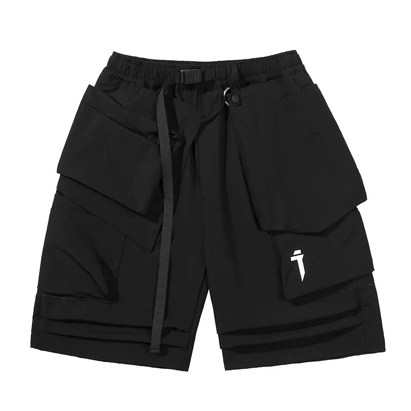 Heavy Industry Spring Summer New Workwear Shorts | Men's Dark Tide Loose Casual Pocket Thin Fashion Knee-Length Capris ShopOnlyDeal