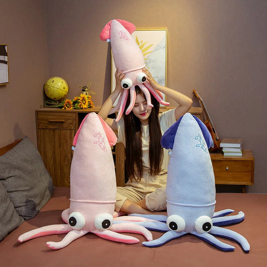 Cartoon Kawaii Simulation Squid Plush Doll | Creative Big Eyes Plush Octopus | Children's Birthday Gift | Room Decorations ShopOnlyDeal