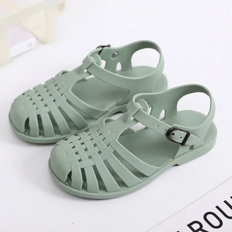 Sandalia Child Beach Shoes for Sea Summer Girls Gladiator Sandals Baby Soft Non-slip Princess Jelly Shoes Boy Roman Flip-flops ShopOnlyDeal