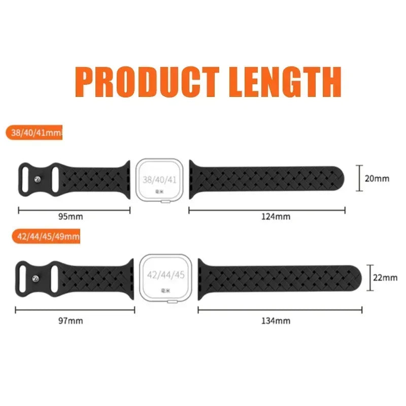 Sport Silicone Woven Loop Strap for Apple Watch Band Ultra | 49mm, 45mm, 44mm, 41mm, 40mm, 42mm, 38mm | iWatch Series 8, 7, 6, 3 Bracelet ShopOnlyDeal