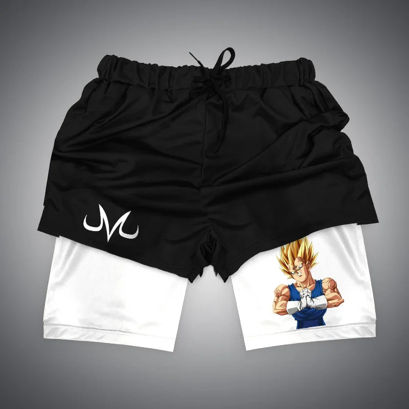 Anime Gym Shorts for Men and Women | Dragon Ball, NARUTO, One Piece | 3D Print | 2 in 1 Quick Dry Breathable Sports Training Compression Shorts ShopOnlyDeal