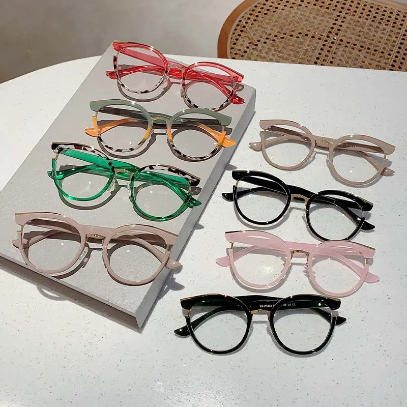 Vintage Anti Blue Light Cat Eye Glasses Women Luxury Brand Designer Trend Myopia Prescription Optical Eye Glasses Frame ShopOnlyDeal