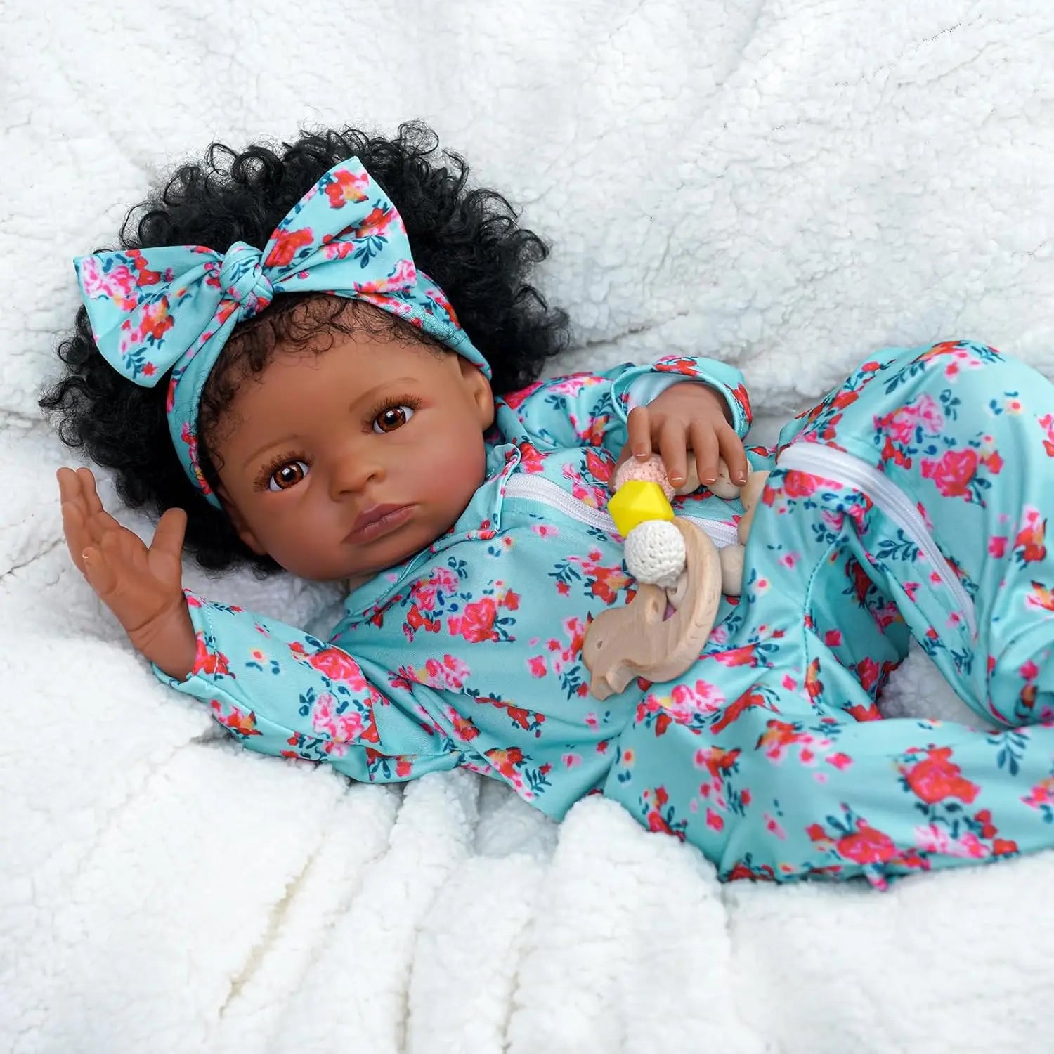 Lifelike Reborn Black Girl- 18-Inch Realistic Newborn Real Life Baby Dolls with Clothes and Toy Gift for Kids Age 3+ ShopOnlyDeal