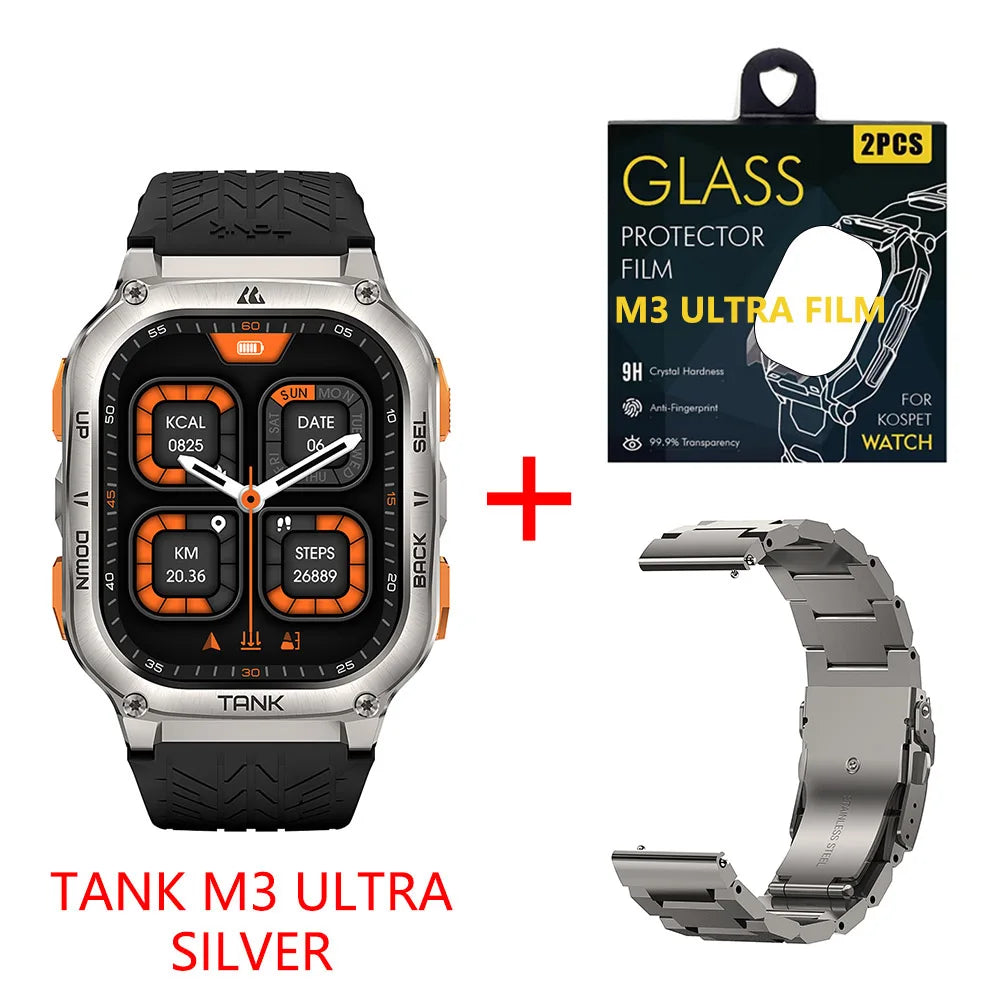 Original AMAZTIM TANK M3 Ultra GPS Smart Watch for Men | Waterproof Smartwatch with AOD Display | Electronic Military Digital Fitness Watch ShopOnlyDeal