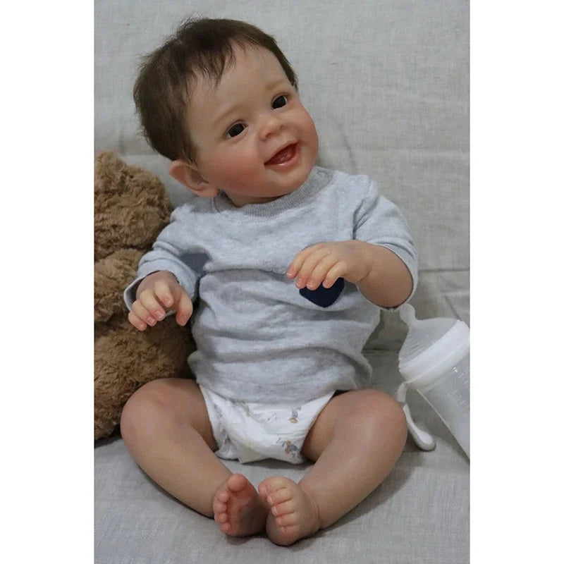 60CM Bebe Reborn Finished Doll Yannik Lifelike Touch Soft Baby In Boy with Hand-rooted Hair Hand Painted Art Doll Drop Shipping ShopOnlyDeal