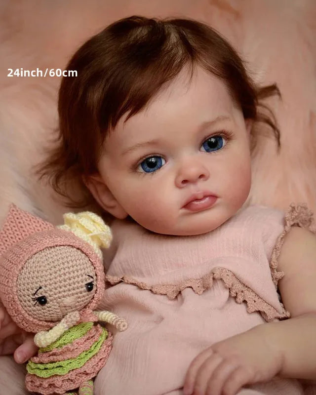 60CM 24inch Lifelike  Toddler Doll Finished Reborn Baby Dolls Tutti Handmade Dolls Toy Christmas Gift For Girls ShopOnlyDeal