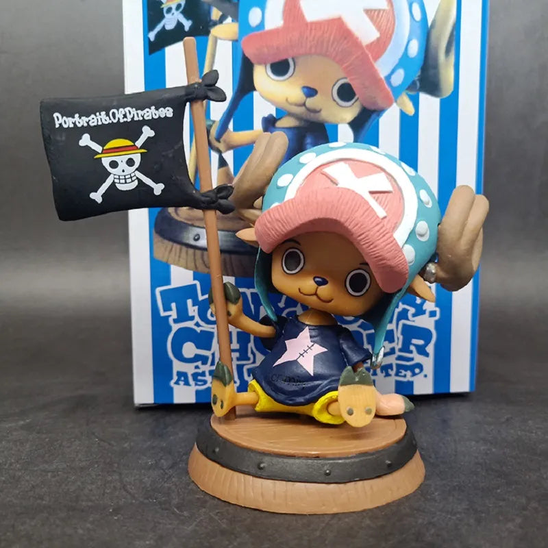 9cm One Piece Figure Anime Chopper With Flag Action Figurine Doll Model Toys PVC Statue Collection Car Decoration Children Gifts ShopOnlyDeal