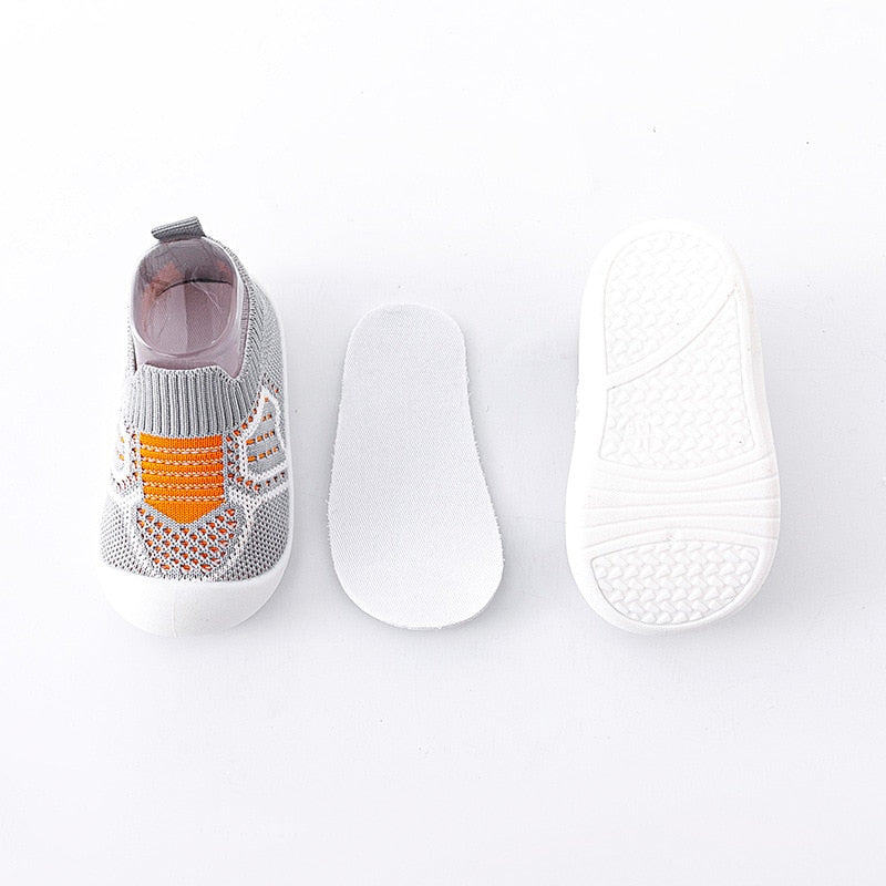 Baby Shoes Anti-slip Breathable Infant Crib Floor Socks with Rubber Sole for Children Girls Boys Mesh Shoes Soft Bottom Slippers ShopOnlyDeal