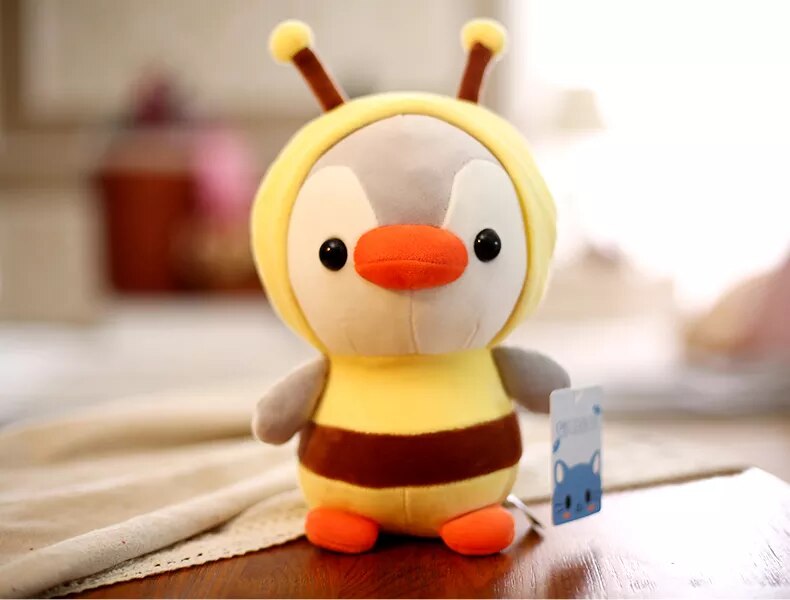 Cute Plush Toy Penguin Transforms into Dinosaur, Frog, Unicorn, and Bee – A Fun Stuffed Doll Cartoon Animal Ideal for Kids' Birthday and Christmas Gifts ShopOnlyDeal