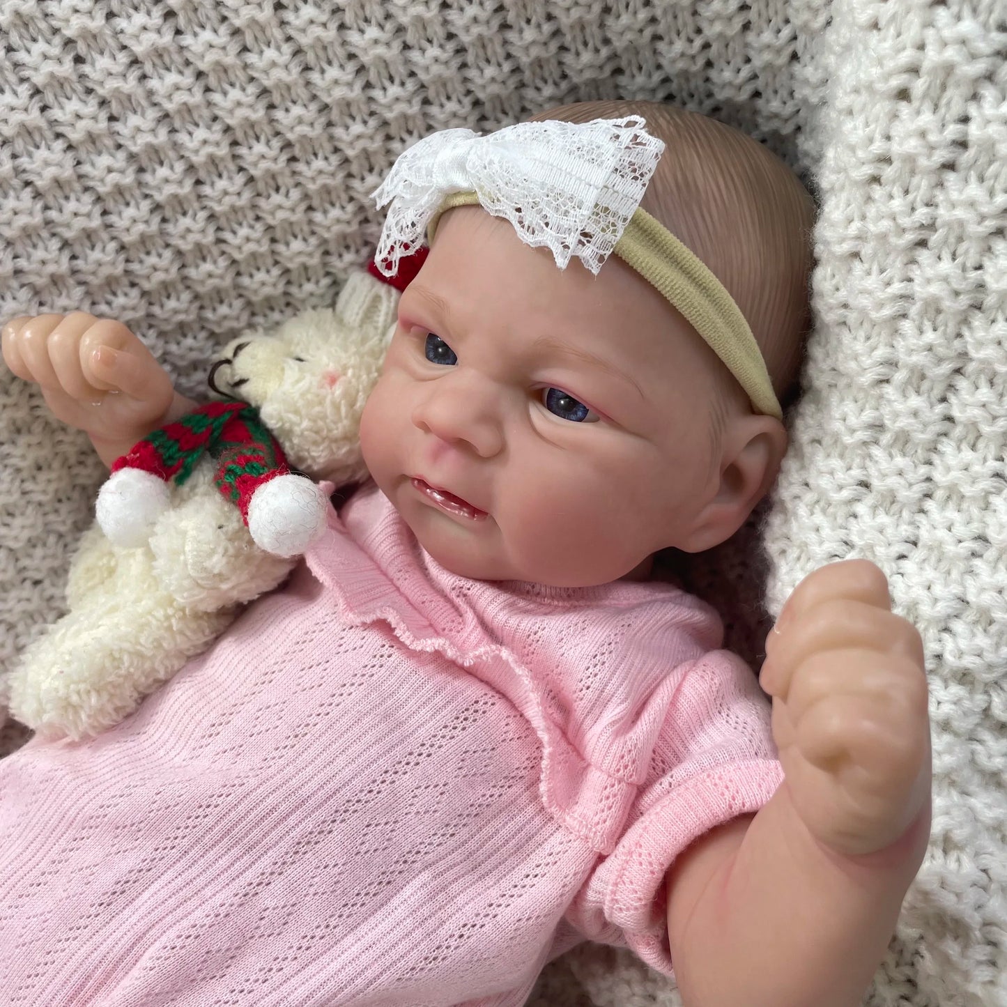 17Inch Painted Reborn Baby Doll Elijah Lifelike Newborn Doll Handmade Painted Hair 3D Skin Tone Visible Veins Gift For Girls ShopOnlyDeal