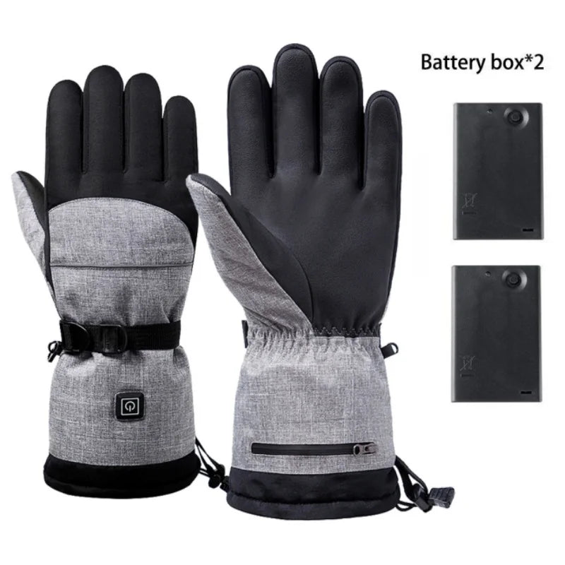 3M Cotton Hand Warmer Electric Thermal Gloves Waterproof Touch Screen Rechargeable Skiing Gloves For Cycling Bicycle Ski Outdoor ShopOnlyDeal