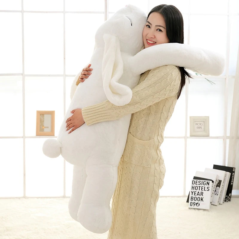 Kawaii Korean Giant Plush Bunny Toy 90cm-120cm Soft Cartoon Big Long Ear Rabbit Hug ToyCushion  Rabbit Stuffed Pillow Girl ShopOnlyDeal