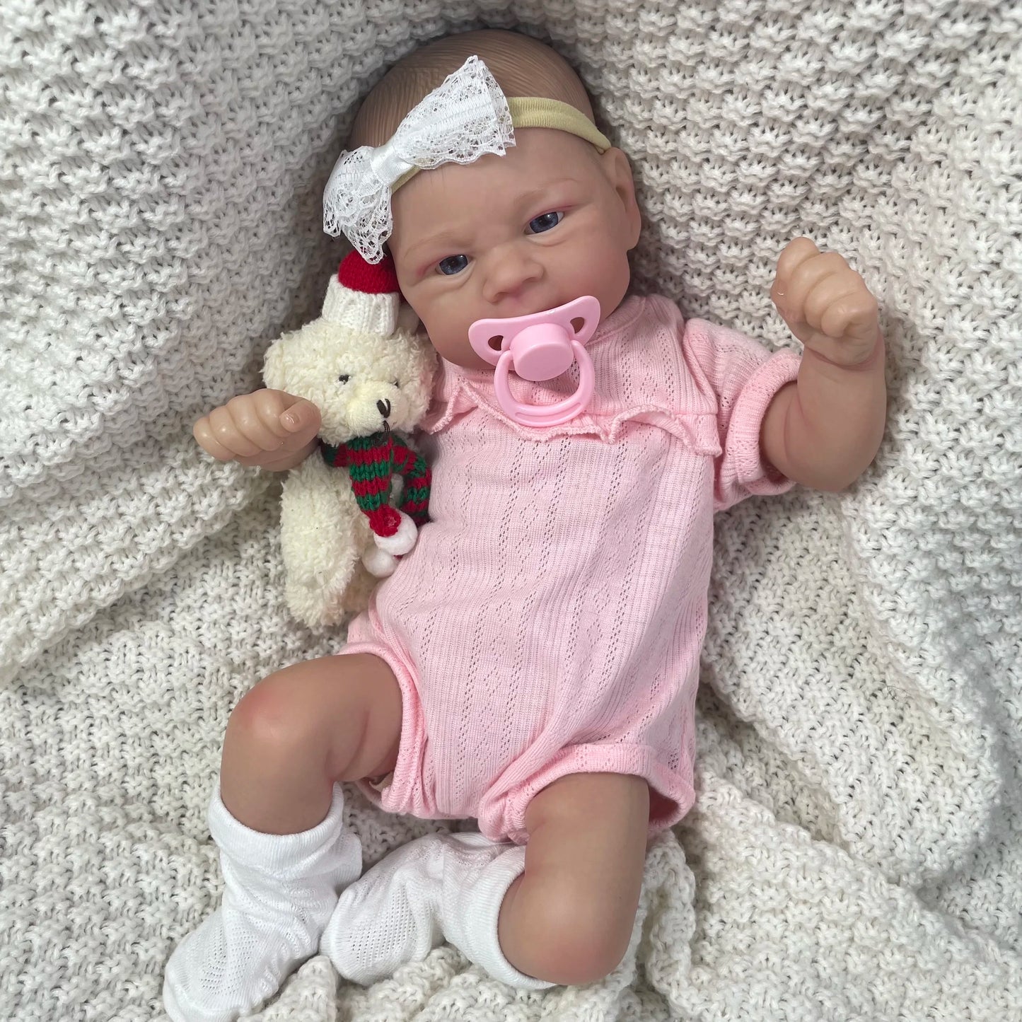 17Inch Painted Reborn Baby Doll Elijah Lifelike Newborn Doll Handmade Painted Hair 3D Skin Tone Visible Veins Gift For Girls ShopOnlyDeal