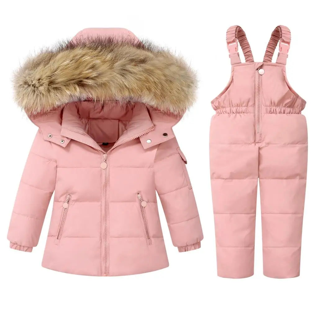 2024 Winter Children Clothes Set -30 Degree Down Jacket For Girls Baby Boy Jumpsuit Kids Overalls Boys Outerwear Coat ShopOnlyDeal