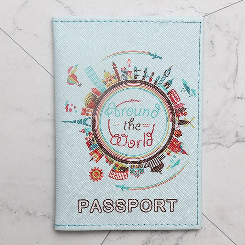 Travel Passport Holder 3D PU Leather Passport Cover Card Luggage Pattern Case Wallet Purse Bag Pouch Passport Holder Accessories ShopOnlyDeal