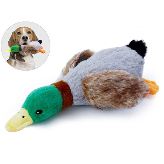 Cute Plush Duck Sound Pet Toys Stuffed Squeaky Animal Squeak Dog Toy Cleaning Tooth Dog Chew Rope Toys Pet Dog Accessories Toys ShopOnlyDeal