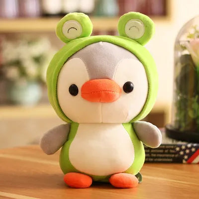 Cute Plush Toy Penguin Transforms into Dinosaur, Frog, Unicorn, and Bee – A Fun Stuffed Doll Cartoon Animal Ideal for Kids' Birthday and Christmas Gifts ShopOnlyDeal