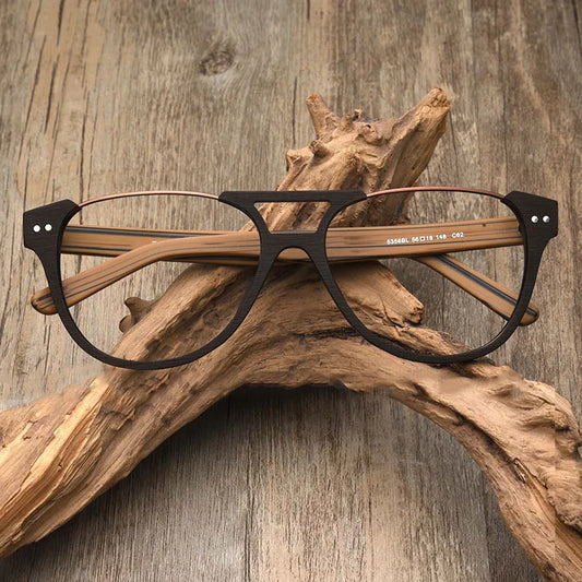 Wooden Myopia Glasses Frame Retro Round Optical Prescription Eyeglasses Frame Men Women Distinctive Spectacle Frames ShopOnlyDeal