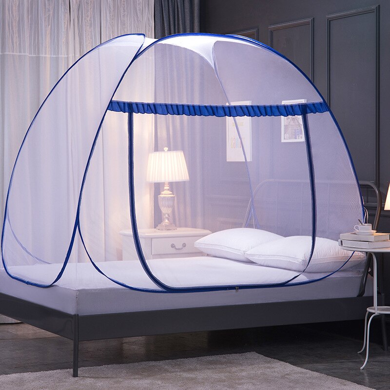 Portable and Installation-Free: Mosquito Net Mongolian Yurt - Foldable Household Anti-Fall Encryption Double-Layer Ventilation Bed Tent ShopOnlyDeal