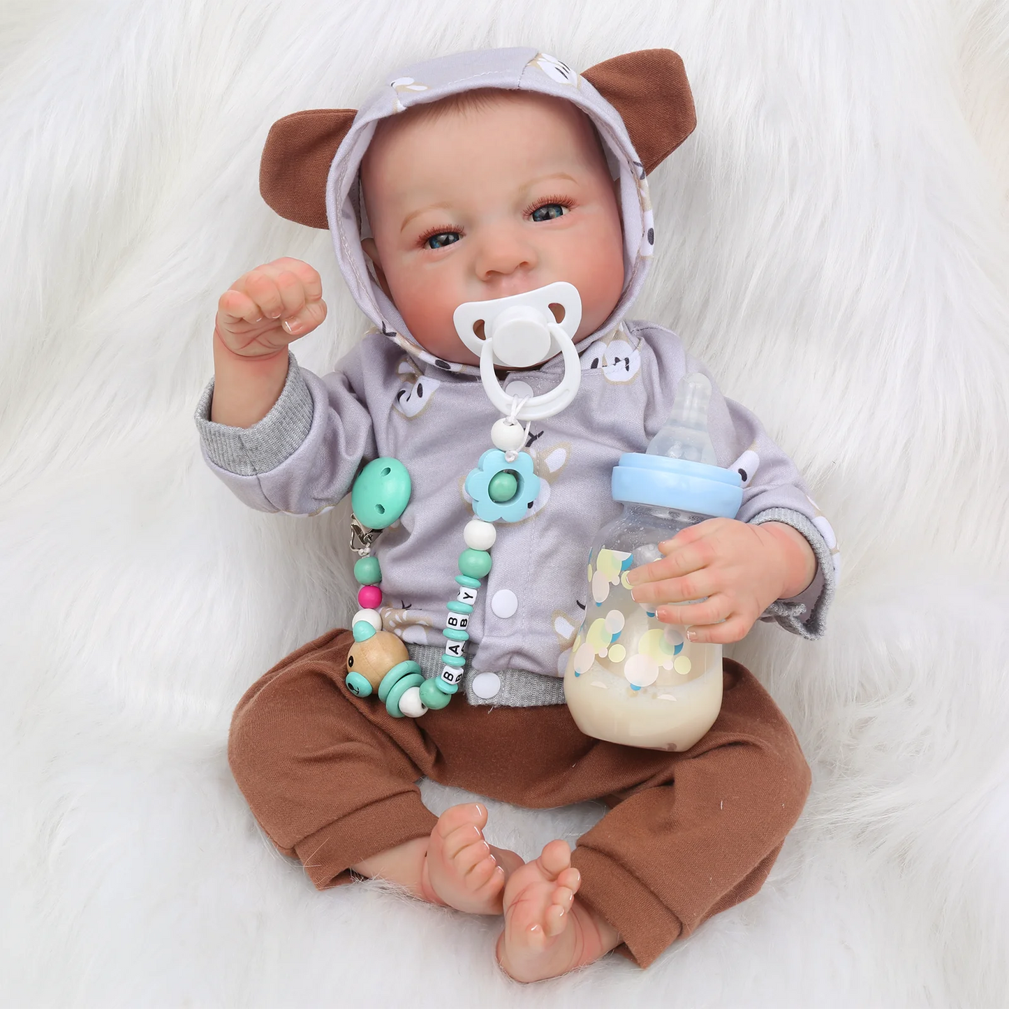 Reborn Baby Dolls Boy - 17 Inch Anatomically Correct Realistic Newborn Doll Eyes Open Baby Real Life Full Vinyl Body ShopOnlyDeal