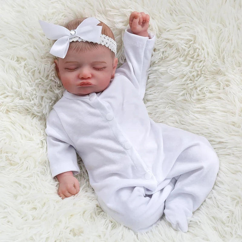 48CM Reborn Baby Doll Rosalie Handmade Genesis Paint 3D Skin with Details Veins Sleeping Baby Girl Doll muñeca reborn bebe ShopOnlyDeal