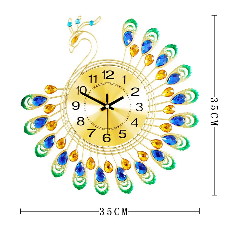 Simple Clocks and Watches Wall Decor Peacock Creativity Large Wall Clock Popular Models Decoration for Home Garden ShopOnlyDeal