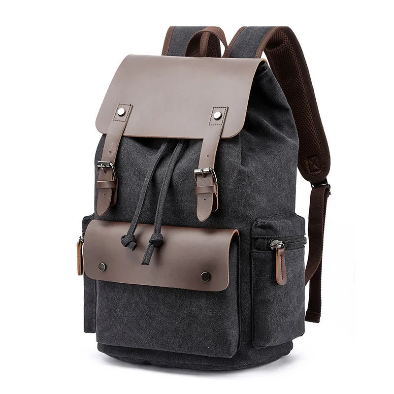 Men's Vintage Canvas Backpack | Large Capacity School Bag and Travel Laptop Backpack | Durable and Stylish Men's Bag for All Occasions ShopOnlyDeal