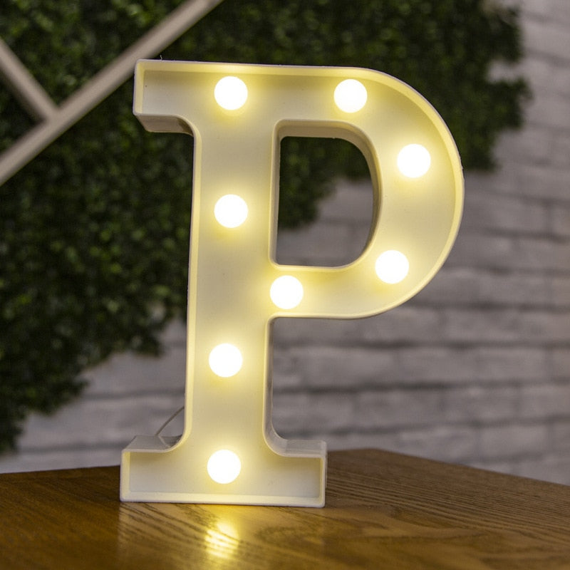 Decorative Letters Alphabet Letter LED Lights Luminous Number Lamp Decoration Battery Night Light Party Baby Bedroom Decoration ShopOnlyDeal