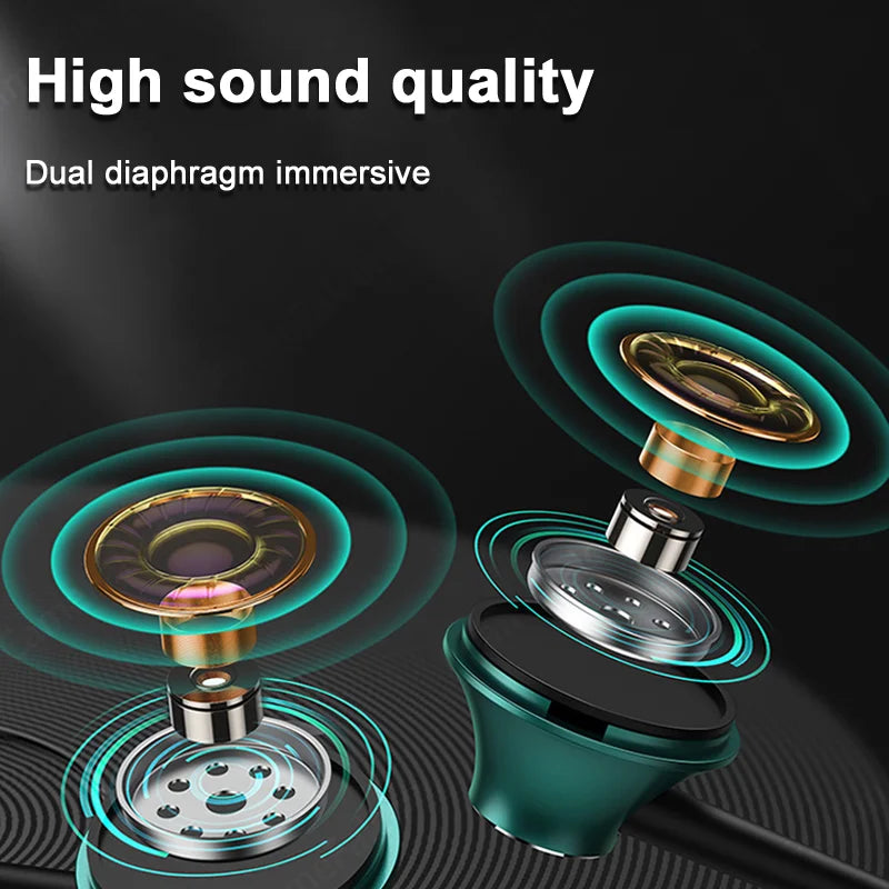 HiFi USB Type C Headphone Bass Stereo Volume Control Earbud  Mic 3.5mm Wired Earbuds For Galaxy Samsung S24 S23 Xiaomi Computer ShopOnlyDeal